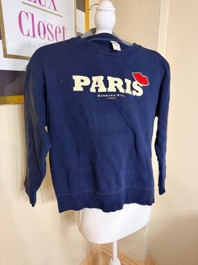 Uniqlo Navy‎ Paris Sweatshirt with Red Lip Patch